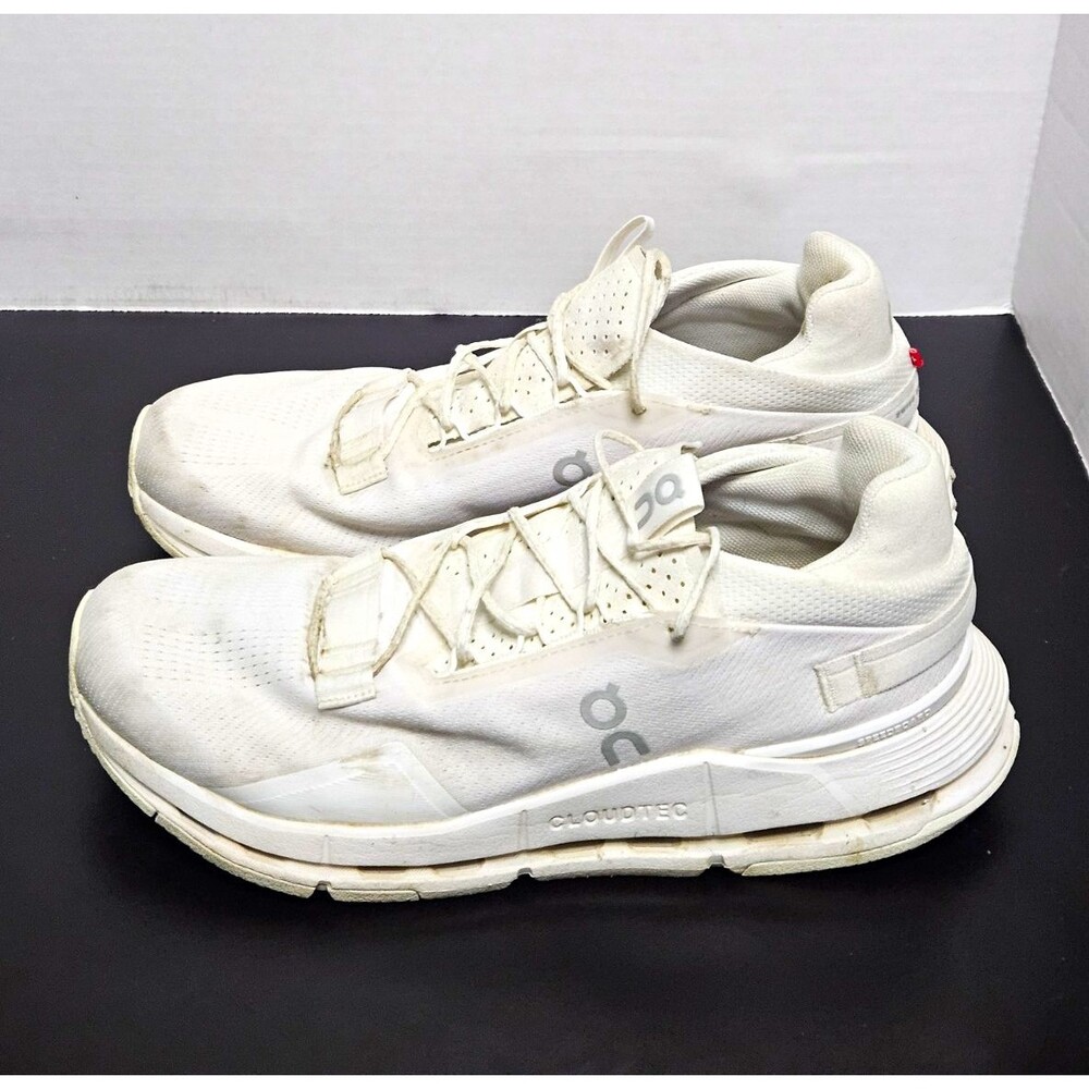 On Cloudnova 2 Womens White Mesh Low Top Lace Up Athletic Sneaker 3WE30220108